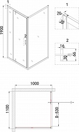 Niagara Душевой уголок Nova 110x100 NG-43-11AG-A100G – фотография-8