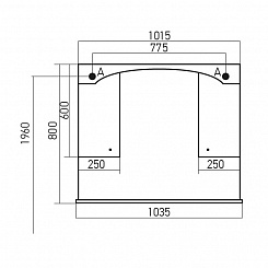 Mixline Мебель для ванной Крит 105 патина золото – фотография-6