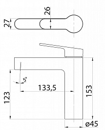 BelBagno Смеситель для раковины DELTA DEL-LVM-IN – фотография-2