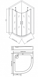 Good Door Душевой уголок PANDORA R-90-C-CH – фотография-3