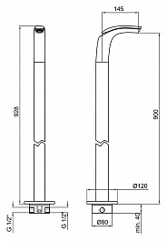 Webert Смеситель для раковины напольный Aria AI832301844081 Talco – фотография-4