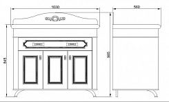 Водолей Тумба с раковиной "Изабель 100" F-2 белая – фотография-5