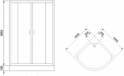 Royal Bath Душевой уголок RB 100HK-C-BL 100х100х200 – фотография-4