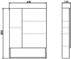 Comforty Зеркальный шкаф Парма 60 дуб дымчатый – фотография-7