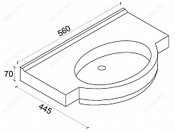 Opadiris Мебель для ванной Клио 50 орех антикварный	 – фотография-6