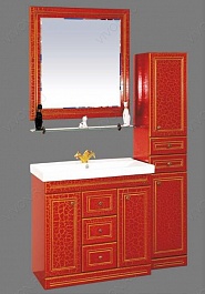 Misty Мебель для ванной Fresko 90 красная краколет – фотография-2