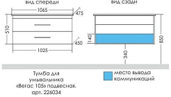 СанТа Мебель для ванной Вегас 105 подвесная белая – фотография-10