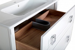 ASB-Woodline Мебель для ванной Рома 100П белая – фотография-4