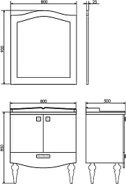 Comforty Мебель для ванной Монако 80 2 белая – фотография-15