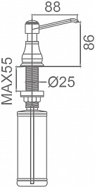 Milacio Дозатор для моющих средств Castellon MC.932.GD золото – фотография-4