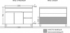 СанТа Тумба под раковину Лондон 120 белая – фотография-5