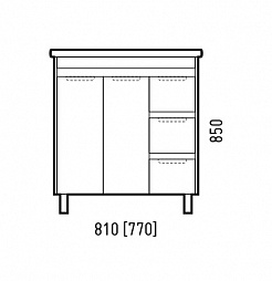 Corozo Тумба с раковиной напольная Остин 80, пайн белый – фотография-6