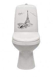 Оскольская керамика Унитаз-компакт Эльдорадо, декор Париж – фотография-2