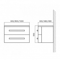 BelBagno Мебель для ванной PROSPERO BB800DN2C/BL – фотография-4