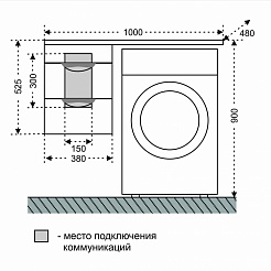 СанТа Тумба с раковиной Марс 38 L подвесная – фотография-3