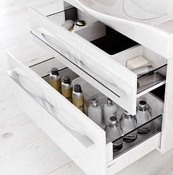 Aqwella Мебель для ванной Милан 100 подвесная, с ящиками – фотография-4