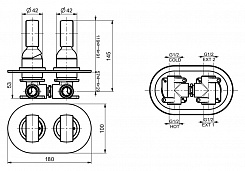 Webert Смеситель для ванны и душа Opera OA860101980 розовое золото – фотография-2