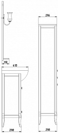 ASB-Woodline Мебель для ванной Салерно 65 белый/патина серебро – фотография-10