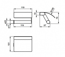 Ideal Standard Держатель туалетной бумаги Connect с крышкой – фотография-3