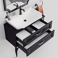 Aqwella Мебель для ванной LaDonna 85 черный матовый – фотография-4