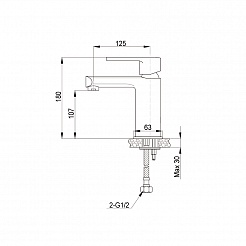 Raiber Смеситель для раковины Pikus R1401 – фотография-2