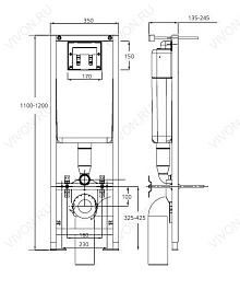 Ideal Standard Система инсталляции для подвесных унитазов W3089AA – фотография-2