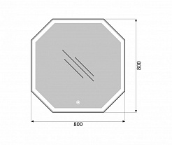 BelBagno Зеркало SPC-OTT-800-800-LED-TCH – фотография-2