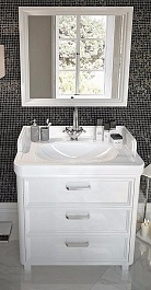Kerama Marazzi Мебель для ванной Pompei 80, 3 ящика, белая – фотография-1