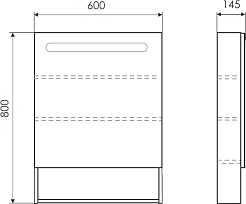 Comforty Зеркальный шкаф Никосия 60 R с подсветкой белый – фотография-5