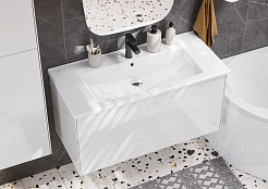 Акватон Мебель для ванной Сохо 100 R подвесная белая – фотография-4