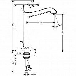 Hansgrohe Смеситель Metropol Classic 31303000 для раковины – фотография-2