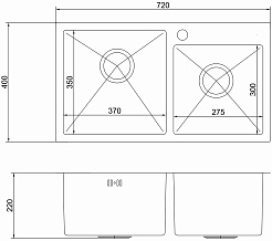 Mixline Мойка кухонная Pro 72 сатин – фотография-3