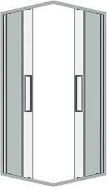 Grossman  Душевой уголок Cosmo 90x90x195 профиль хром стекло прозрачное – фотография-2