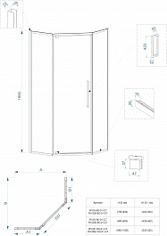 Veconi  Душевой уголок Rovigo RV-35B 100x100 – фотография-3