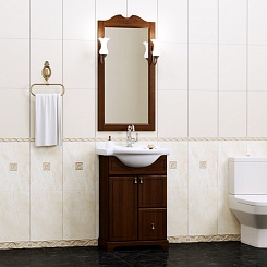 Opadiris Зеркало для ванной Клио 50 орех антикварный – фотография-3