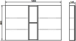 Comforty Мебель для ванной Порто 120 2 подвесная дуб дымчатый/серый графит – фотография-22