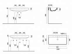 GSI Подвесная раковина Sand 9023111 100 см – фотография-5