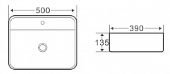 BelBagno Накладная раковина BB1321 50 см – фотография-2