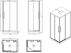 Esbano Душевая кабина Muse 100x80 ESM-108CKR L – фотография-17