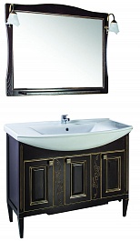 ASB-Woodline Зеркало для ванной Модена 105 орех, массив ясеня – фотография-3