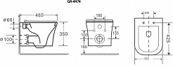 Grossman Унитаз подвесной Style GR-4474S белый – фотография-6