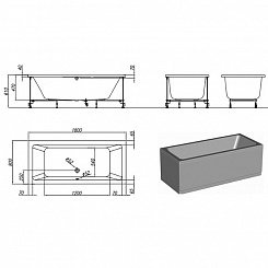 Kolpa San  Акриловая ванна Elektra STANDART 180x80 – фотография-4