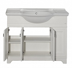 Misty Мебель для ванной Лувр 105,зеркало-шкаф, белая – фотография-5