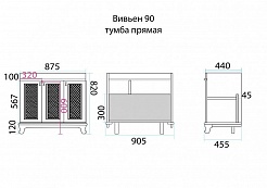 Misty Мебель для ванной Вивьен 90 – фотография-2