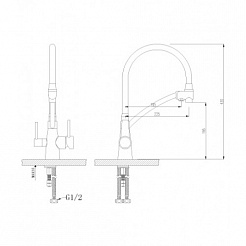 Lemark Смеситель Comfort LM3071C-Gray для кухонной мойки – фотография-2