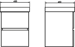 Comforty Тумба с раковиной Дартфорд 45 подвесная дуб темно-коричневый – фотография-12