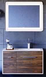 Aqwella Мебель для ванной Malaga 90 R крафт темный – фотография-1