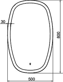 Comforty Зеркало Космея 50 с бесконтактным выключателем – фотография-3