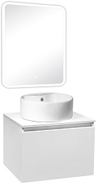 Runo Мебель для ванной Бари 60 Sole подвесная белая – фотография-1