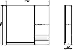 Comforty Мебель для ванной Страсбург 90 Quadro белая матовая/дуб дымчатый – фотография-26